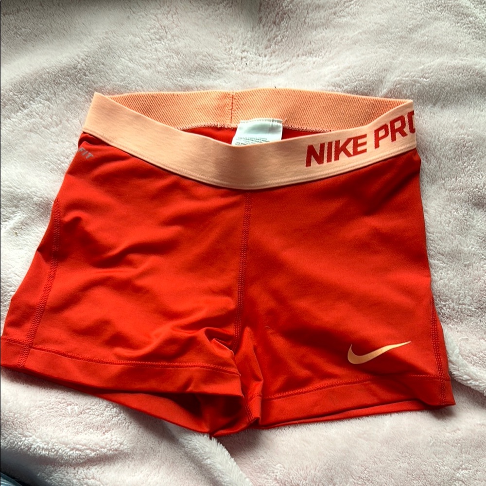 Nike Pro Orange Athletic Shorts